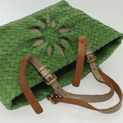 Bottega Veneta Intrecciato Leather, GREEN, LEATHER, Handbag