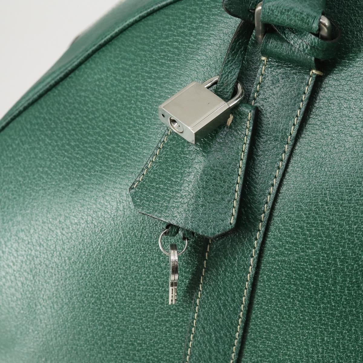 Prada Vintage Boston Bag Leather, GREEN, LEATHER, Travel bag