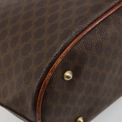 Celine Vintage Macadam Tote bag Canvas and Leather, Brown, Canvas, Tote Bag