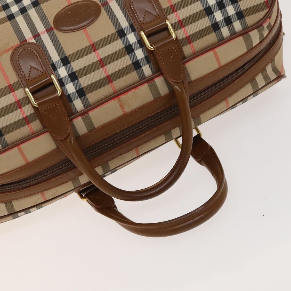 Burberry Vintage Duffle Bag Horseferry Check Canvas, BEIGE, CANVAS, Travel bag