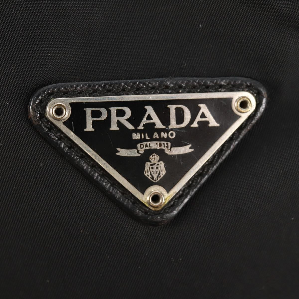 Prada Front Pocket Buckle Backpack Nylon, BLACK, NYLON, Backpack