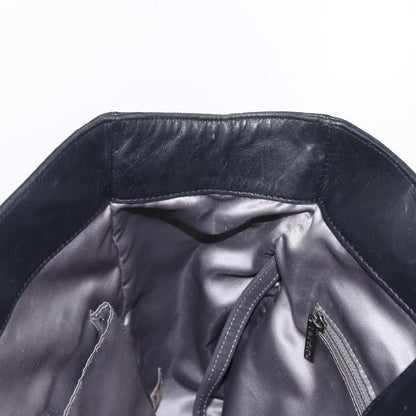 Chanel Lax Shopping Tote Square Quilted Leather, BLACK, LEATHER, Tote bag