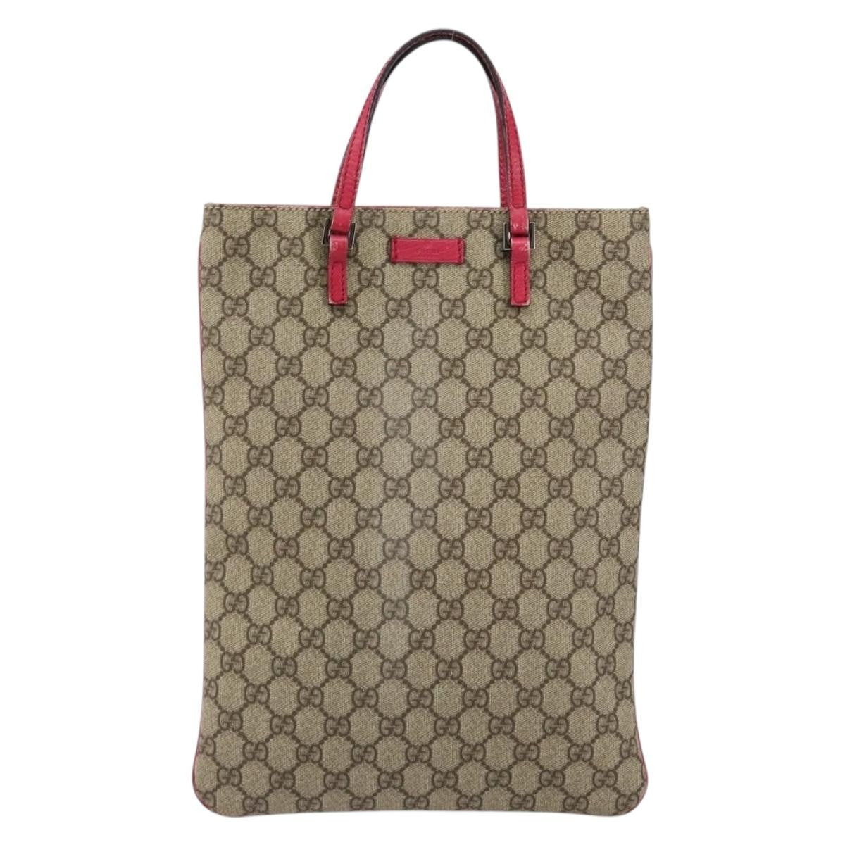Gucci Joy Plus Flat Tote GG Coated Canvas, BEIGE, PVC, Tote bag
