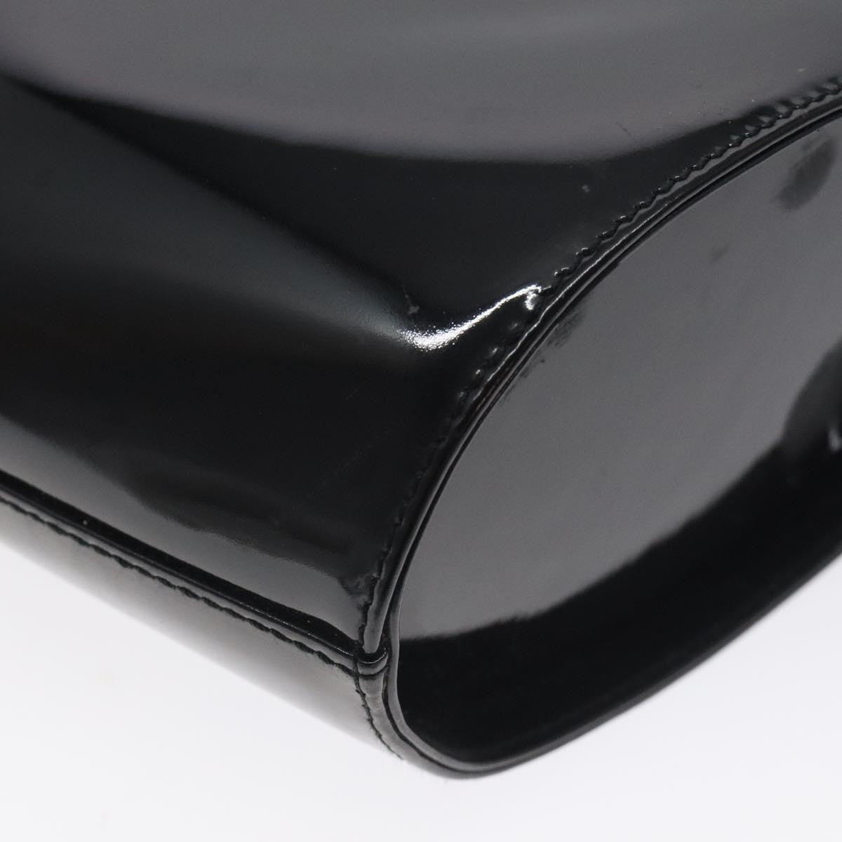 Salvatore Ferragamo Vara Bow Top Handle Bucket Bag Patent Leather, BLACK, PATENT_LEATHER, Handbag