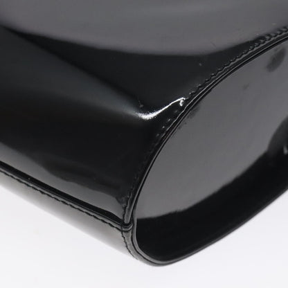 Salvatore Ferragamo Vara Bow Top Handle Bucket Bag Patent Leather, BLACK, PATENT_LEATHER, Handbag