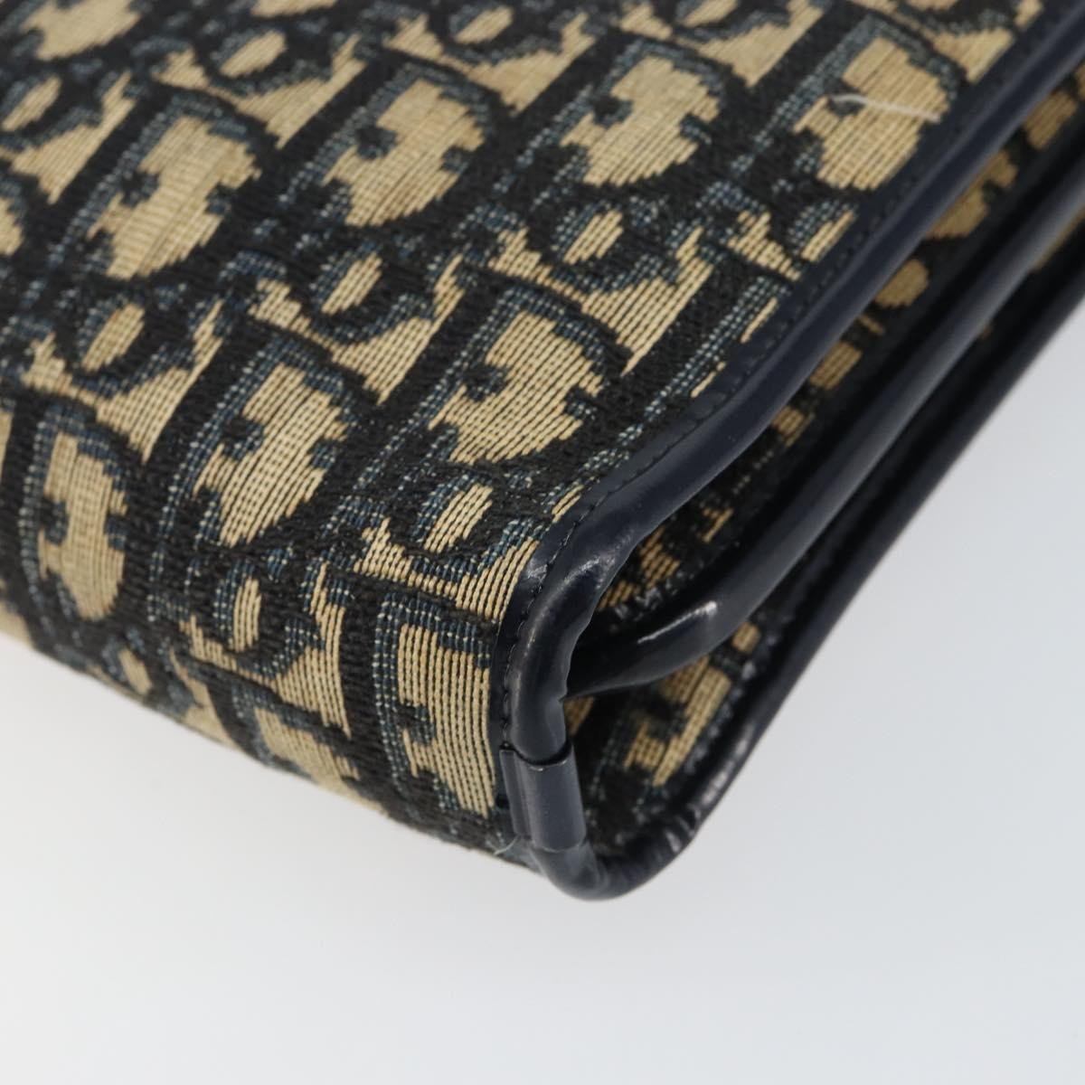 Christian Dior Vintage CD Trotter Handbag Canvas, NAVY, CANVAS, Handbag