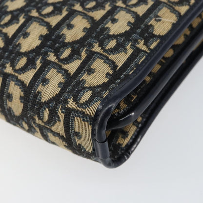 Christian Dior Vintage CD Trotter Handbag Canvas, NAVY, CANVAS, Handbag
