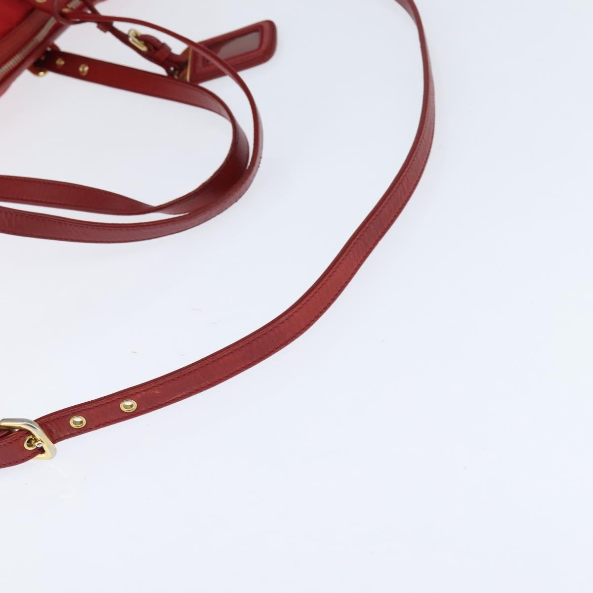 Prada Convertible Logo Tote Tessuto and Leather, RED, NYLON, Tote bag