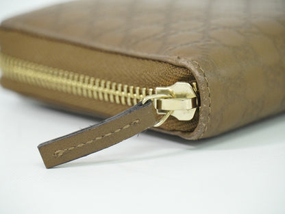 Gucci Guccissima Wallet Motif GG, BROWN, LEATHER, Wallets