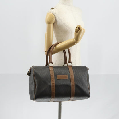 Christian Dior Vintage Honeycomb Boston bag Canvas and Leather, BLACK, CANVAS, Travel bag