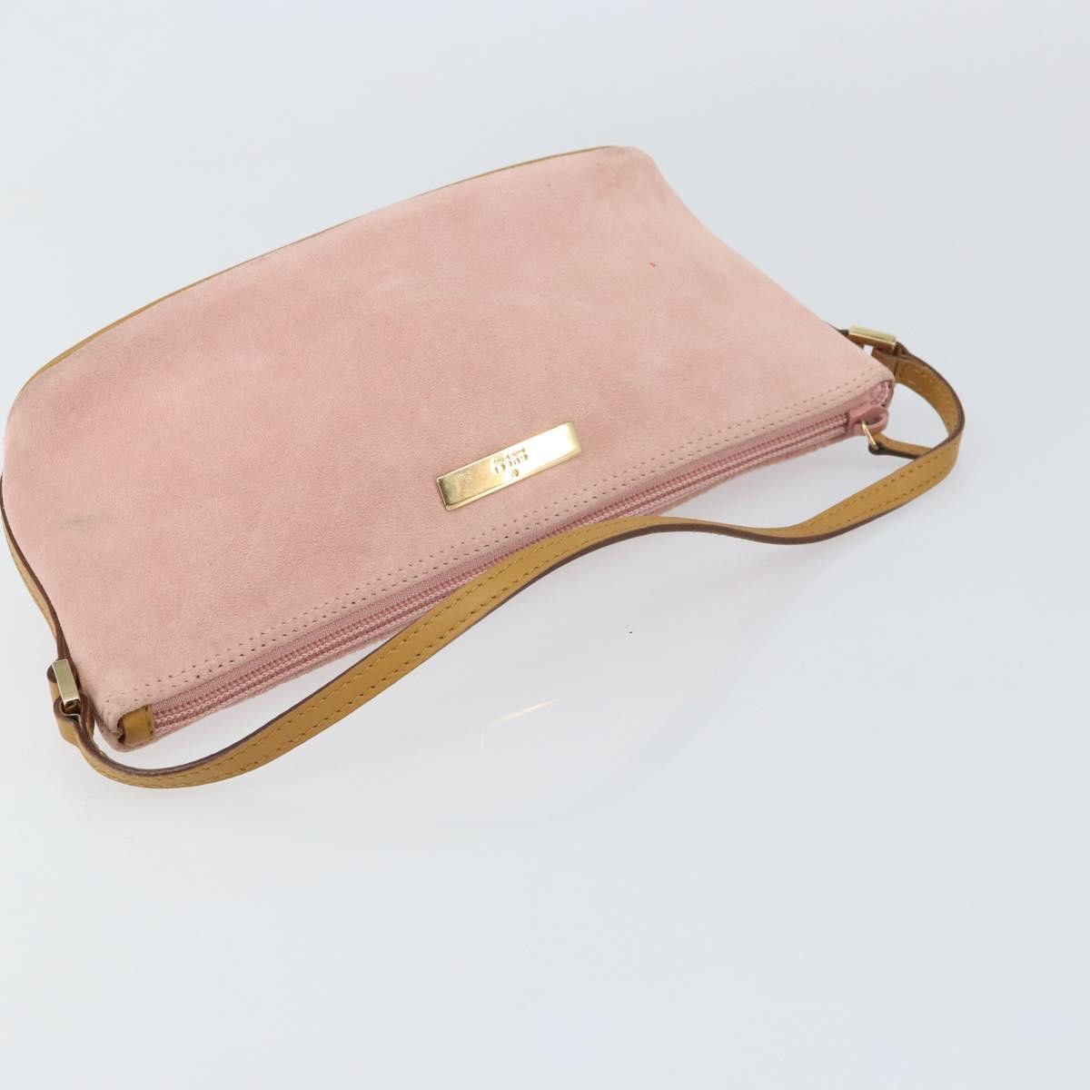 Gucci Vintage clutch Bag Leather, PINK, SUEDE, Clutche & pouche