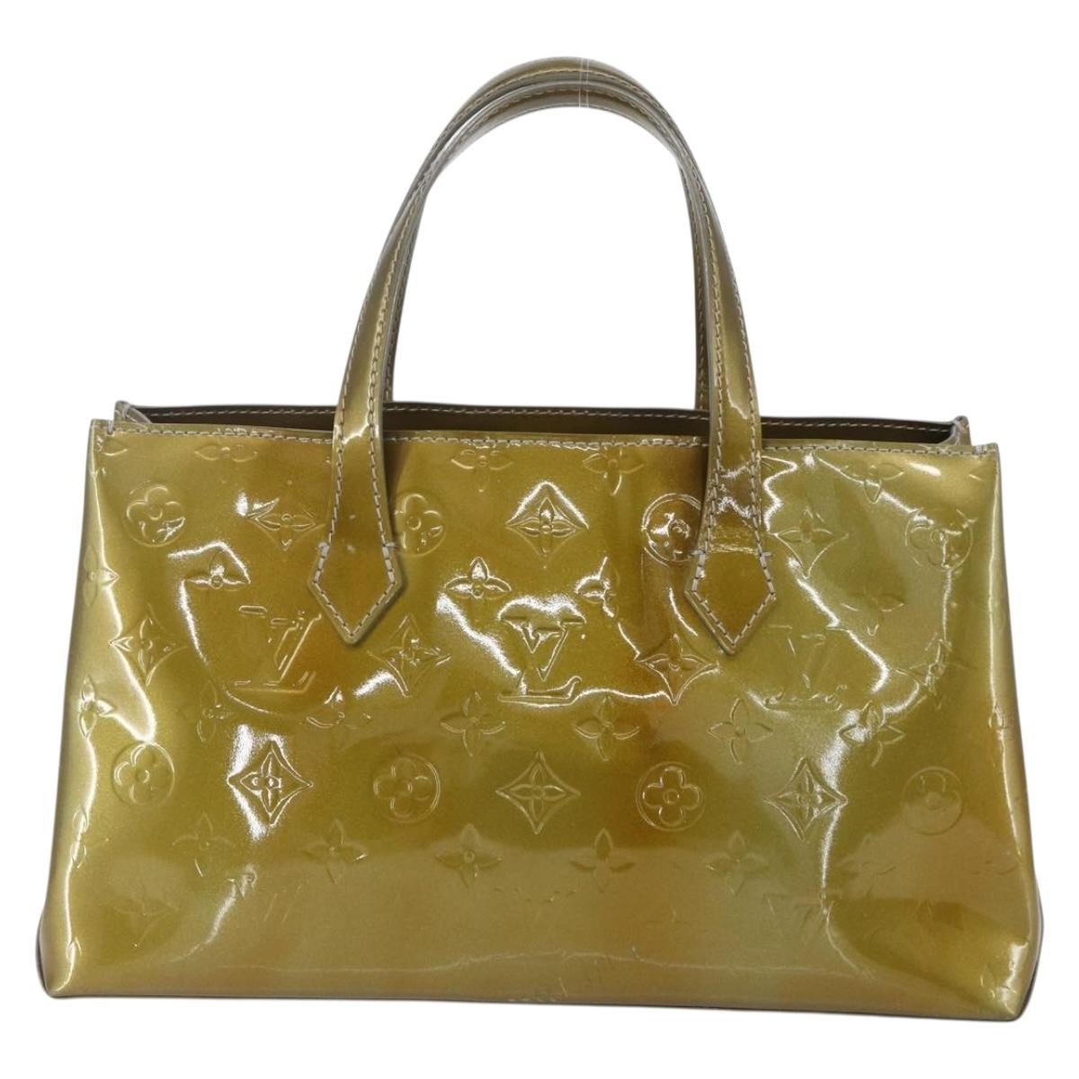 Louis Vuitton Wilshire Handbag Monogram Vernis, KHAKI, PATENT_LEATHER, Handbag