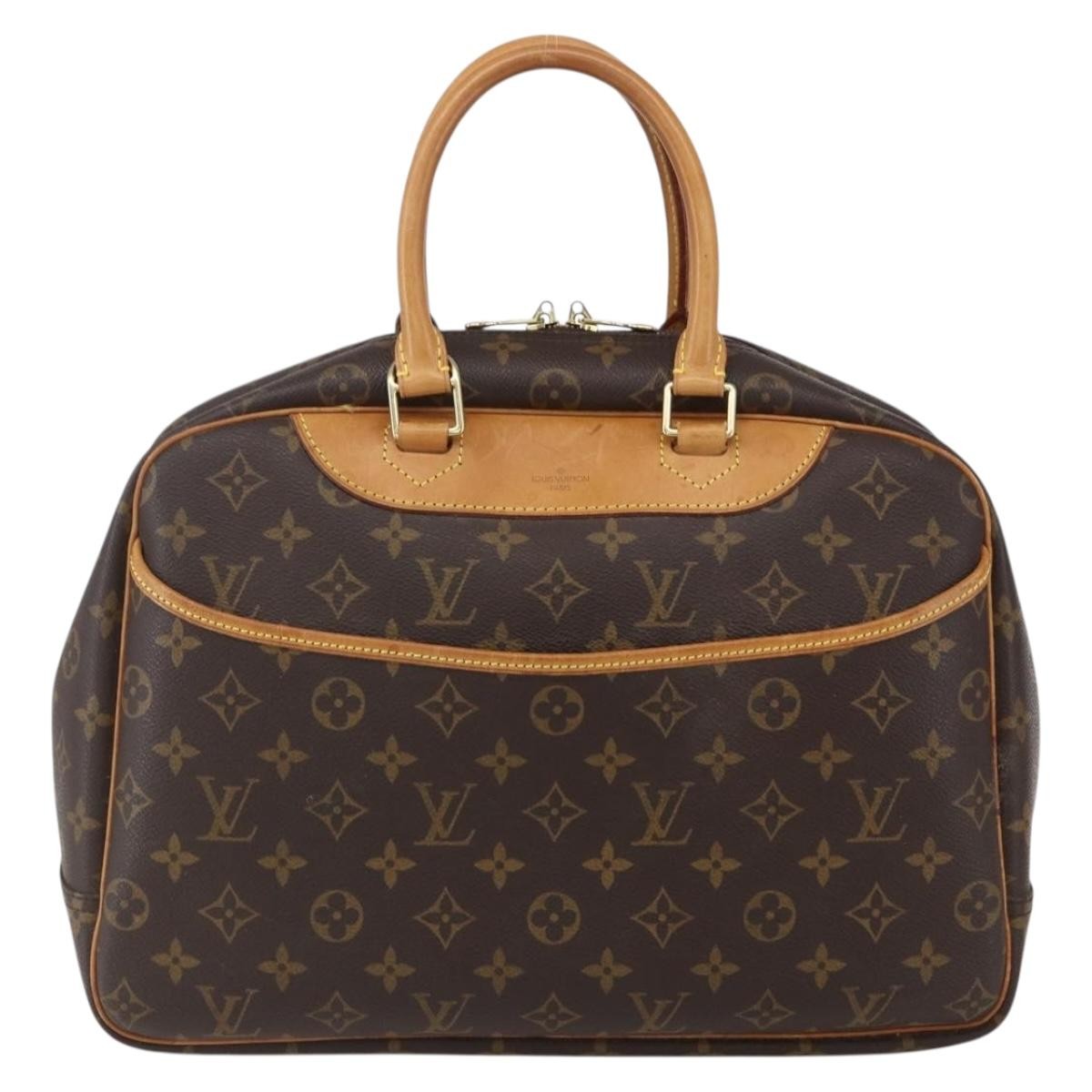 Louis Vuitton Deauville Handbag Monogram Canvas, BROWN, CANVAS, Handbag