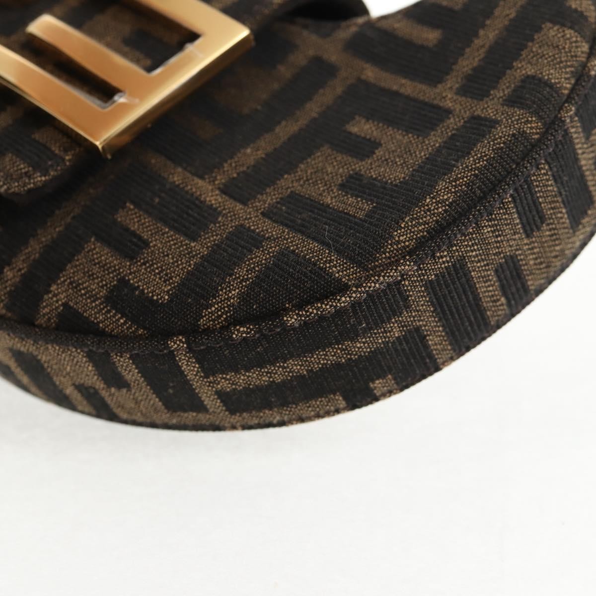 Fendi Cookie Hobo Zucca Canvas, BROWN, CANVAS, Handbag