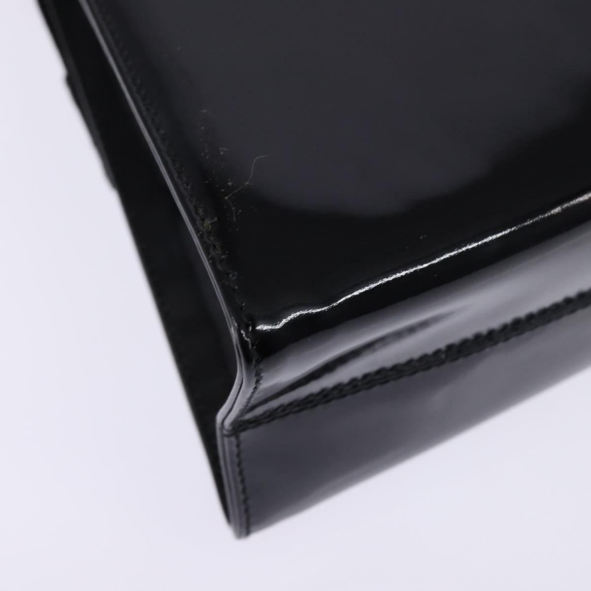 Salvatore Ferragamo Vintage Vara Bow Top Handle Bag Patent Leather, BLACK, PATENT_LEATHER, Handbag