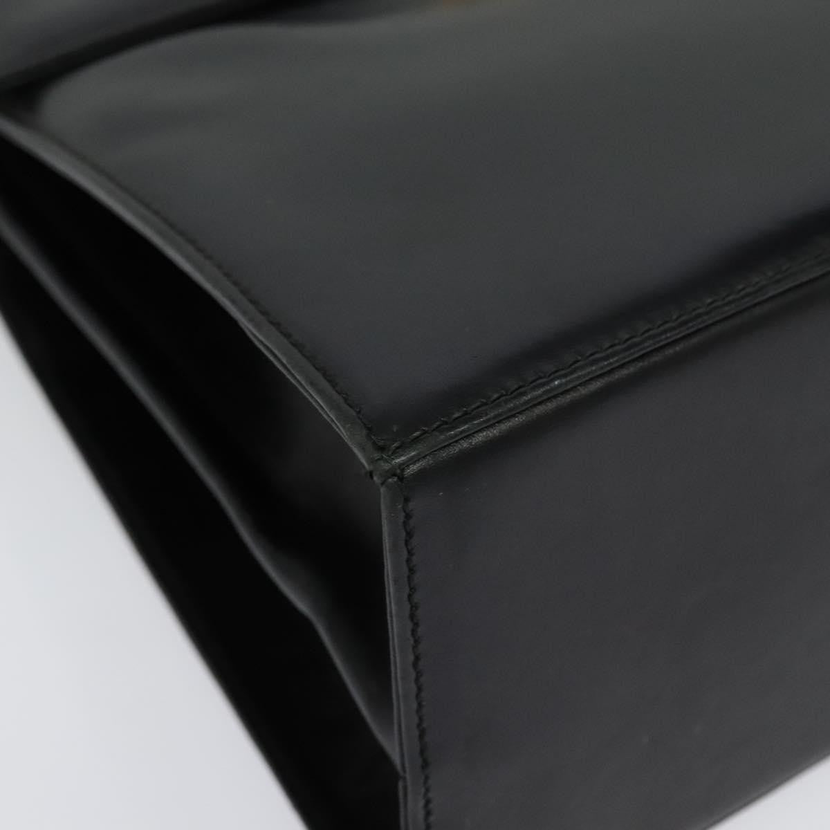 Salvatore Ferragamo Gancini Convertible Top Handle Bag Leather, BLACK, LEATHER, Handbag