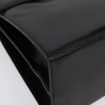 Salvatore Ferragamo Gancini Convertible Top Handle Bag Leather, BLACK, LEATHER, Handbag