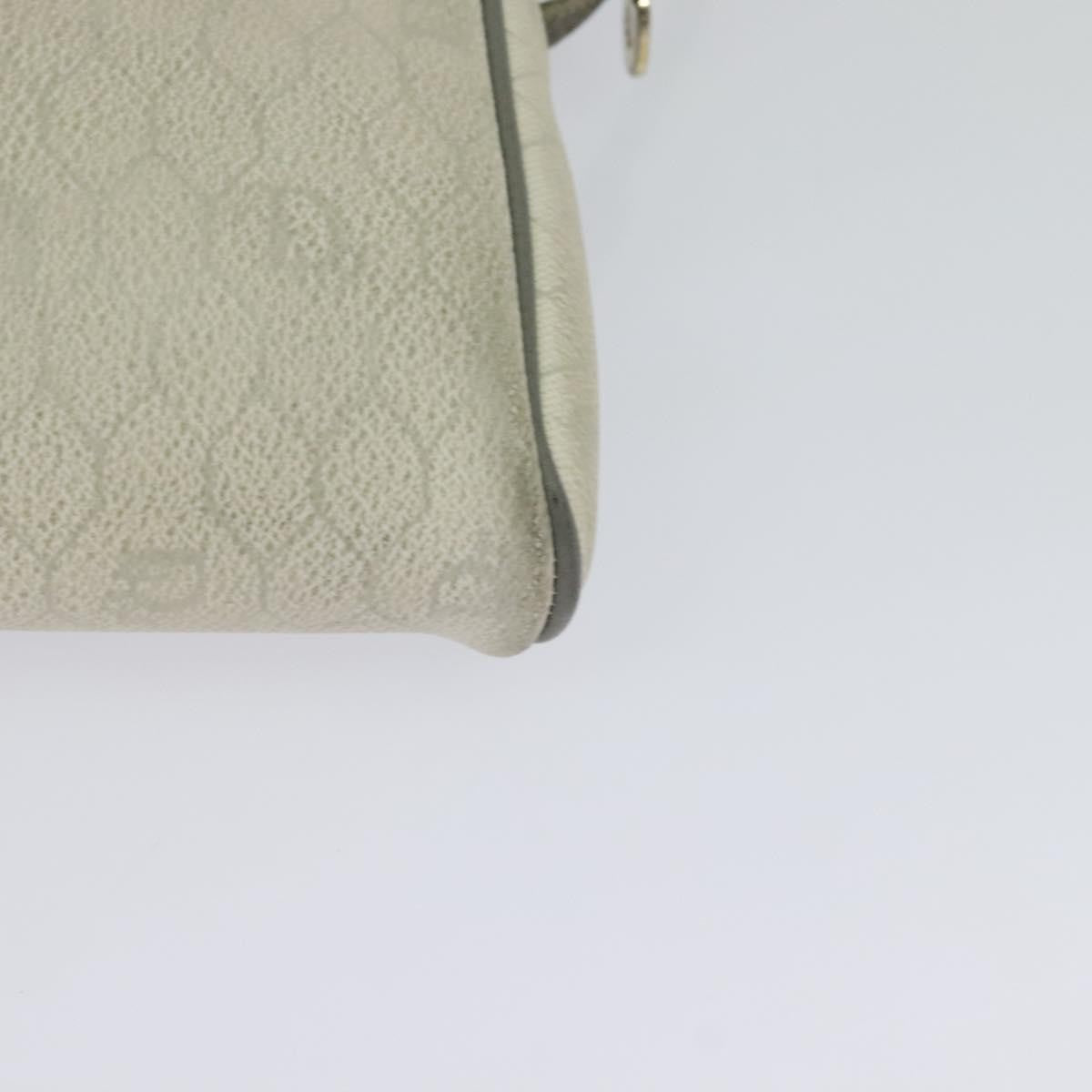 Christian Dior Vintage Honeycomb Shoulder Bag Canvas, WHITE, CANVAS, Shoulder bag