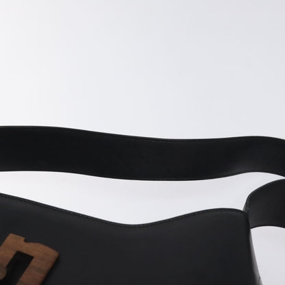 Salvatore Ferragamo Vintage Shoulder Bag Leather, BLACK, LEATHER, Shoulder bag