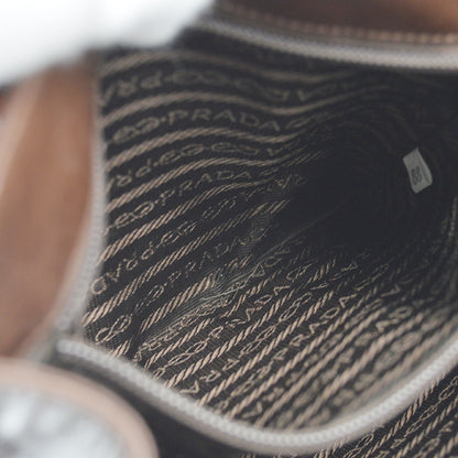 Prada Vintage Tote Leather, BROWN, LEATHER, Tote bag