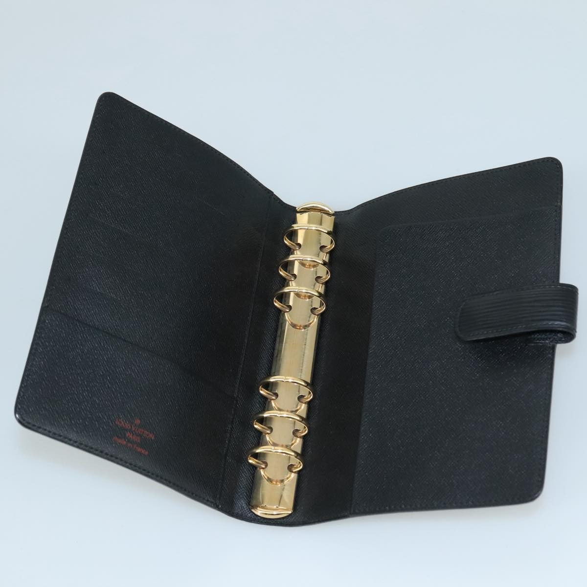 Louis Vuitton Agenda Cover Epi Leather, BLACK, LEATHER, Wallets