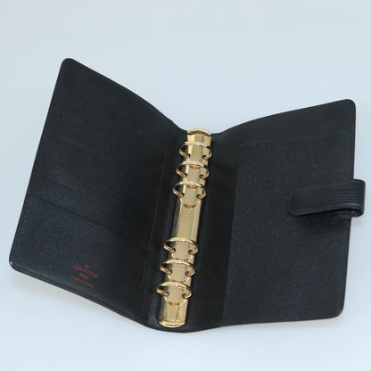 Louis Vuitton Agenda Cover Epi Leather, BLACK, LEATHER, Wallets