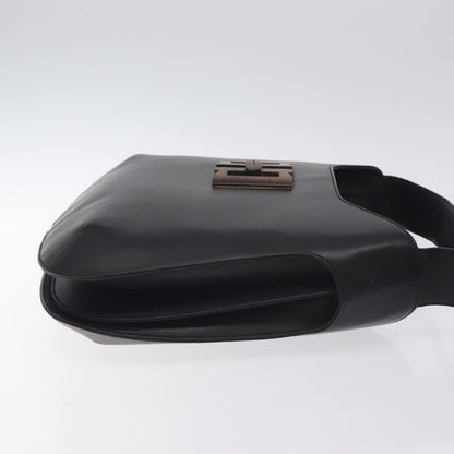 Salvatore Ferragamo Vintage Shoulder Bag Leather, BLACK, LEATHER, Shoulder bag