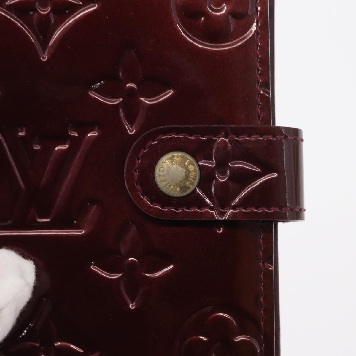 Louis Vuitton Mat Ring Agenda Cover Monogram Vernis, BURGUNDY, PATENT_LEATHER, Clutche & pouche