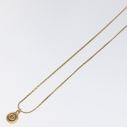 Christian Dior CD Round Pendant Necklace Metal, GOLD, METAL, Necklace