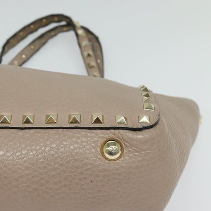 Valentino Garavani Rockstud Tote Pebbled Leather, BEIGE, LEATHER, Tote bag
