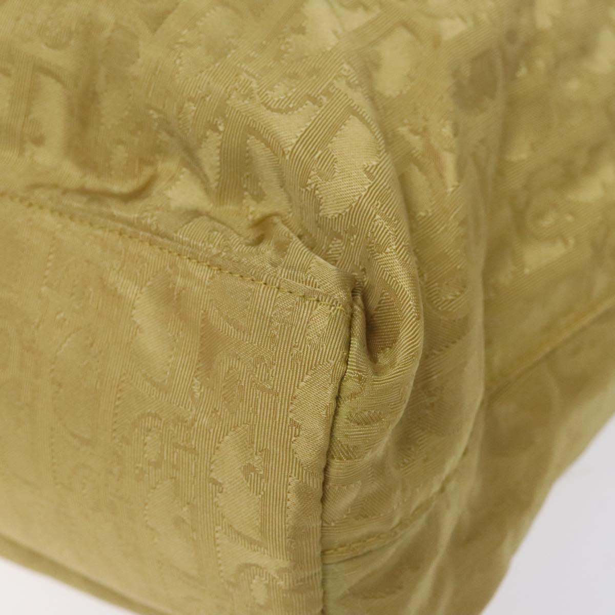 Christian Dior Vintage Trotter Open Tote Diorissimo Canvas, YELLOW, CANVAS, Tote bag