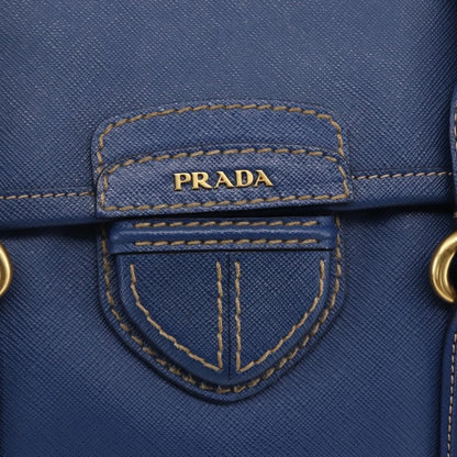 Prada Vintage Handbag Leather, BLUE, LEATHER, Handbag