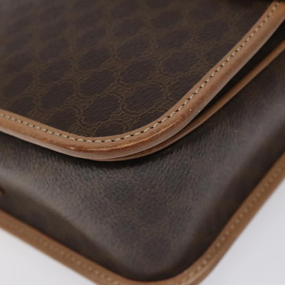 Celine Macadam Shoulder Bag PVC Leather, BROWN, CANVAS, Shoulder bag