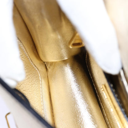 Miu Miu Madras Convertible Compartment Top Handle Bag Leather, GOLD, LEATHER, Handbag