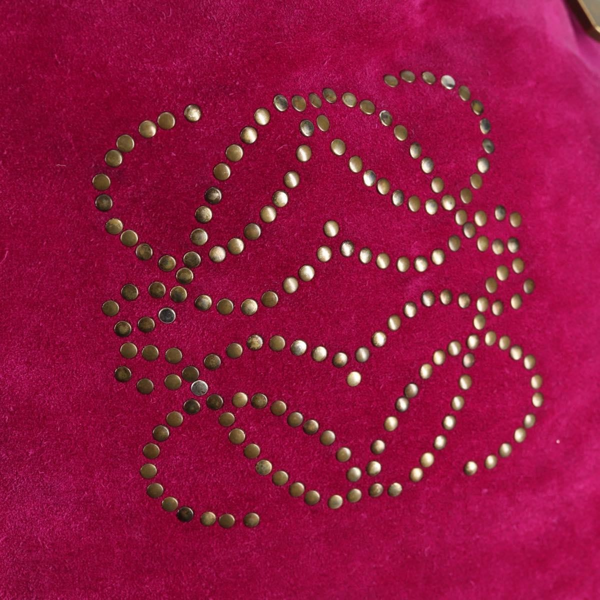 Loewe Anagram Shoulder Bag Suede, PURPLE, SUEDE, Shoulder bag