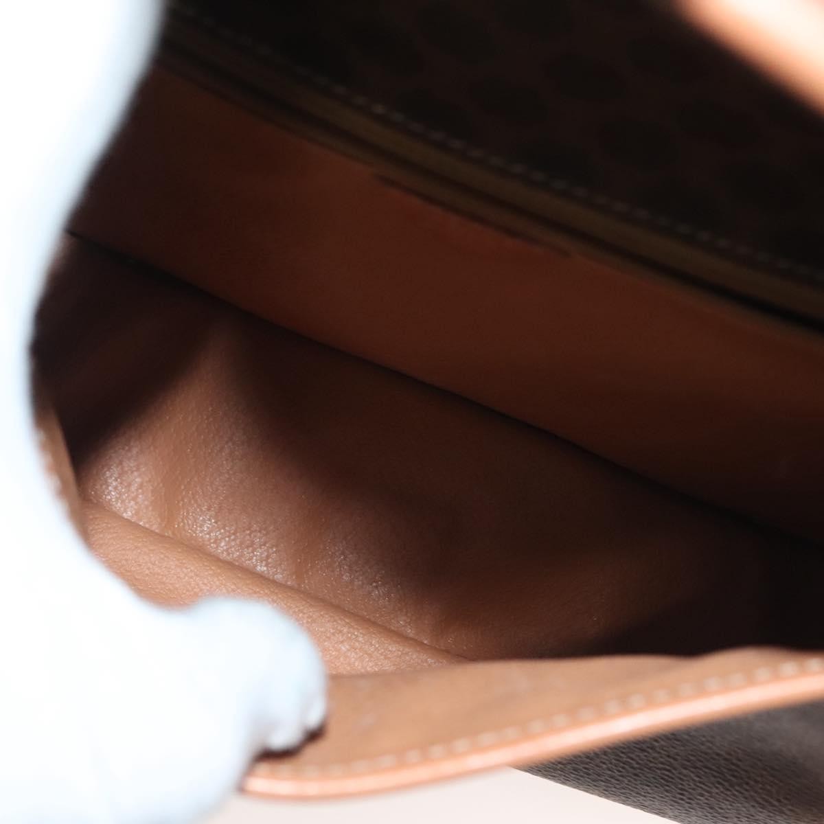 Celine Macadam Shoulder Bag PVC Leather, BROWN, CANVAS, Shoulder bag