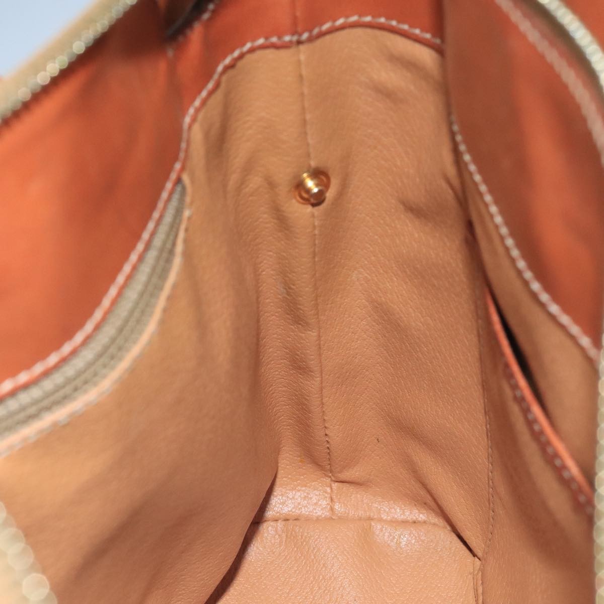 Celine Macadam Handbag Macadam with leather, BROWN, CANVAS, Handbag