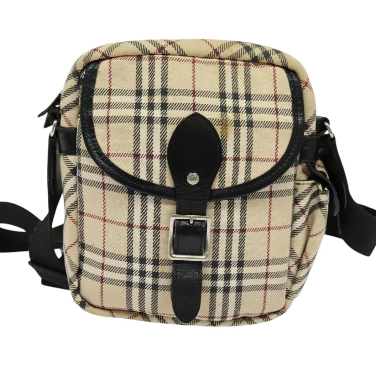 Burberry Nova Check Blue Label Canvas, BEIGE, CANVAS, Shoulder bag