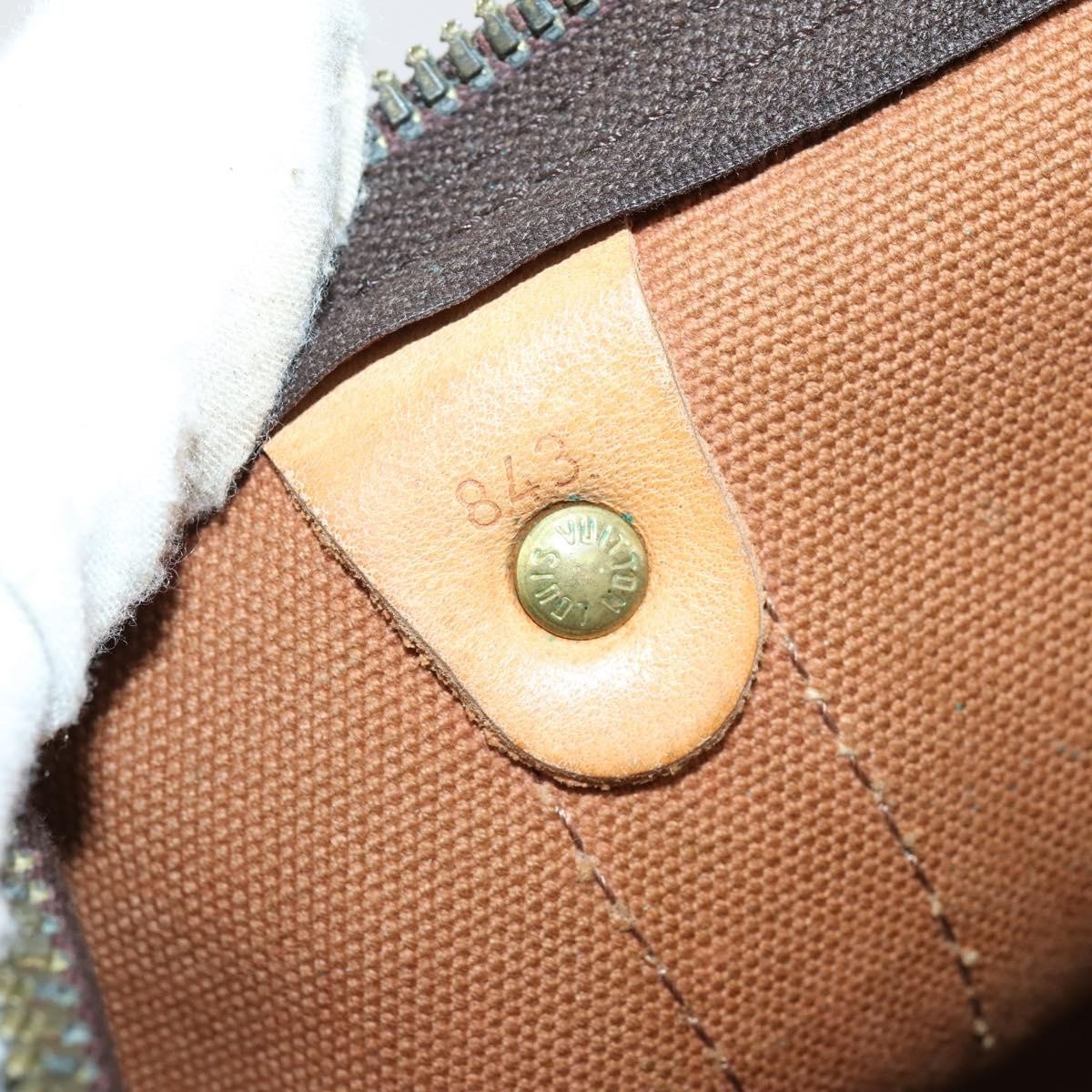 Louis Vuitton Keepall Bag Monogram Canvas, BROWN, CANVAS, Travel bag