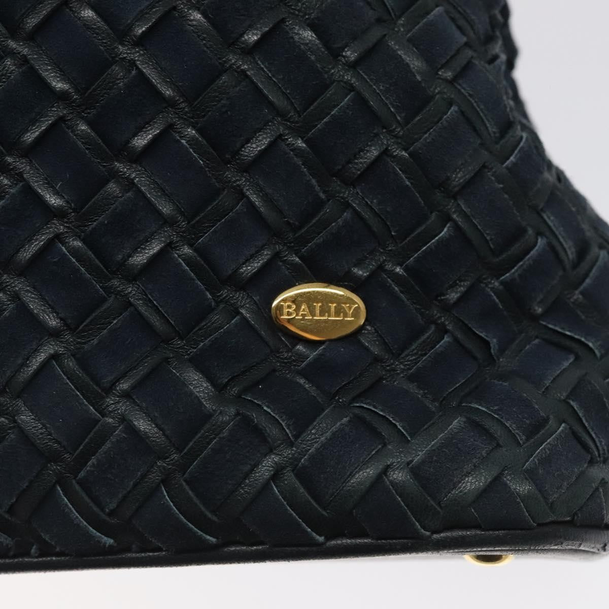 Bally Vintage Shoulder Bag Leather, NAVY, LEATHER, Shoulder bag