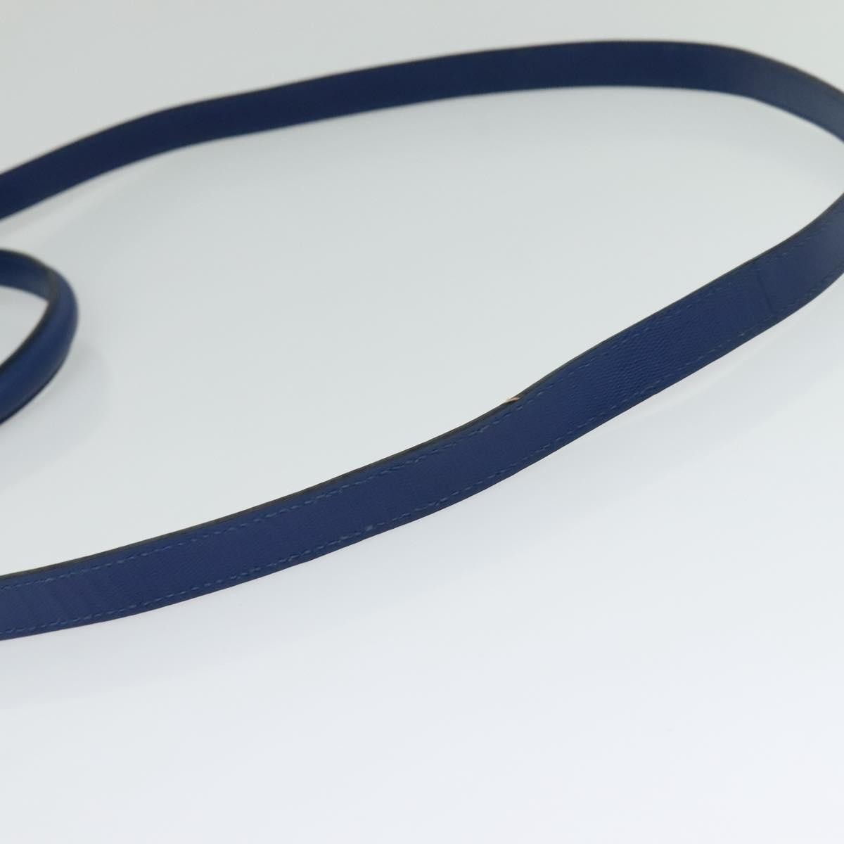 Celine Vintage Circle Logo Crossbody Bag Leather, BLUE, LEATHER, Crossbody bag