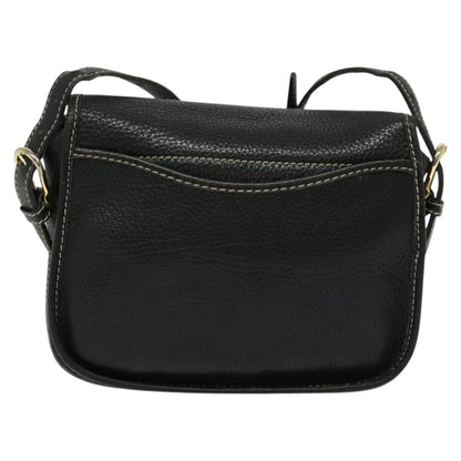 Celine Shoulder Bag Leather, BLACK, LEATHER, Shoulder bag
