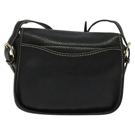 Celine Shoulder Bag Leather, BLACK, LEATHER, Shoulder bag