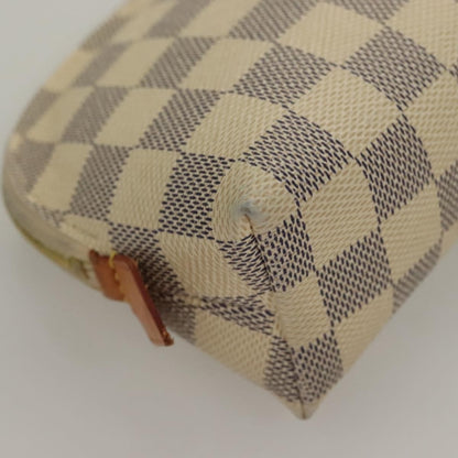 Louis Vuitton Cosmetic Pouch Damier, WHITE, CANVAS, Toiletry Case