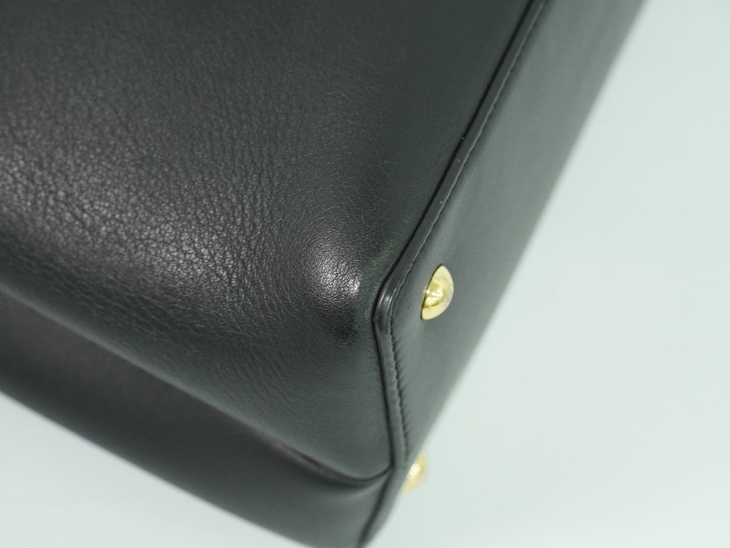 Fendi 2Jours Bag Leather, BLACK, LEATHER, Handbag