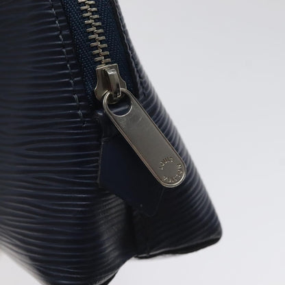 Louis Vuitton Cosmetic Pouch Epi Leather, BLUE, LEATHER, Toiletry Case