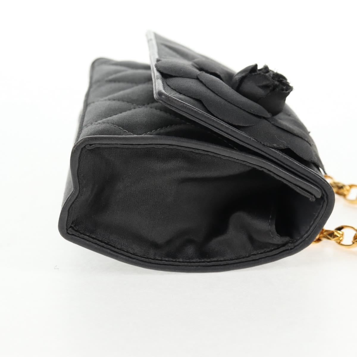 Chanel Vintage Camellia Flap Bag Satin, GRAY, SATIN, Clutche & pouche
