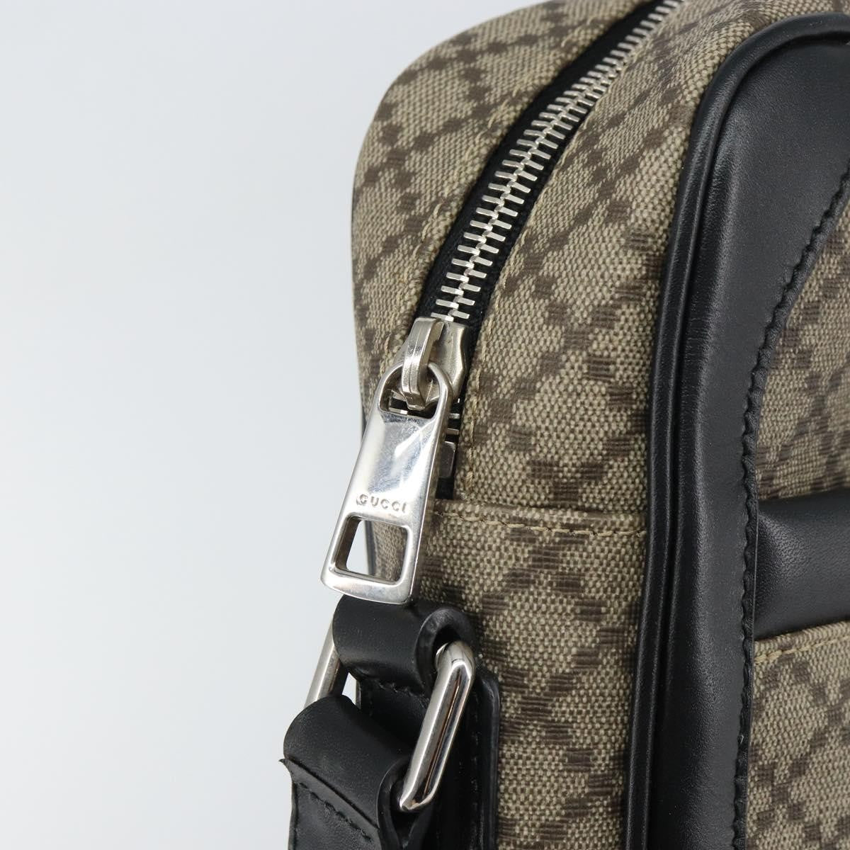 Gucci Snap Messenger Bag Diamante Coated Canvas, BEIGE, PVC, Shoulder bag