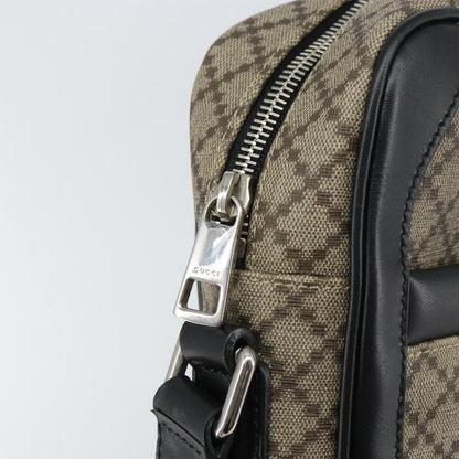 Gucci Snap Messenger Bag Diamante Coated Canvas, BEIGE, PVC, Shoulder bag