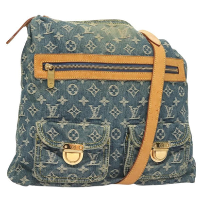 Louis Vuitton Baggy Handbag Denim, BLUE, DENIM_JEANS, Shoulder bag